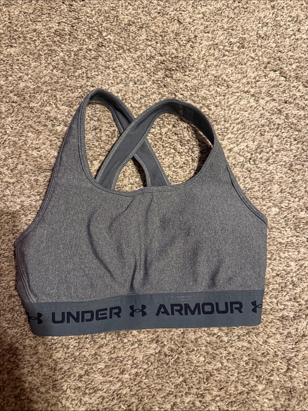 Under Armour Charcoal Grey Racerback Sports Bra